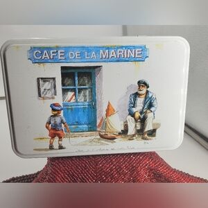 Massilly France, Morel, empty tin Cafe de la Marine (C36)